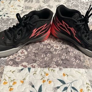 Puma MELO Black and Pink Athletic Shoes (Volleyball)